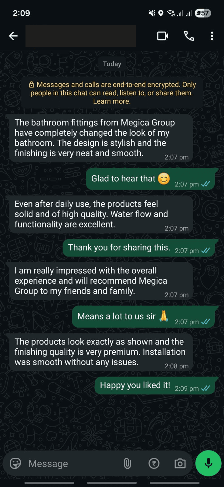 Client testimonial